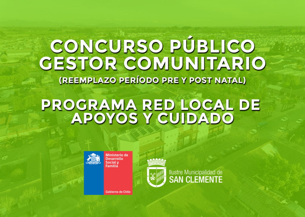 Concurso Público de Gestor Comunitario de Programa Red Local de Apoyos y Cuidados