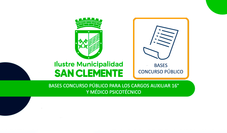 Bases de Concurso Público para Auxiliar 16° y Médico Gabinete Psicotécnico