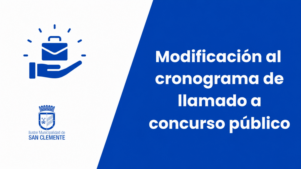 Modificación al cronograma de llamado a concurso público–Provisión de Cargos Municipales