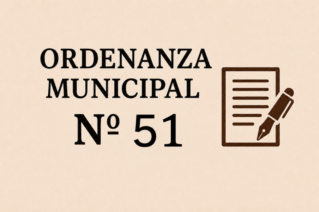 Ordenanza Municipal N° 51