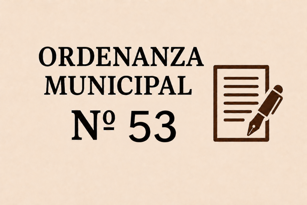 Ordenanza Municipal N° 53